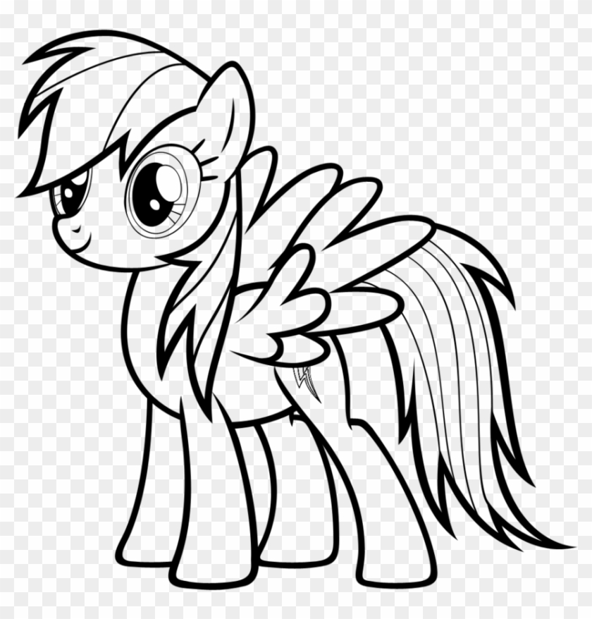 Rainbow Dash Girl Coloring Pages My Little Pony Pdf - My Little Pony Rainbow Dash Drawing #623446
