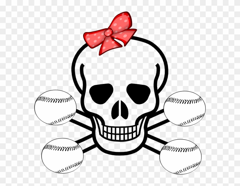 Softball Coloring Pages For Girls Girl Softball Skull - Badass Clipart #623504