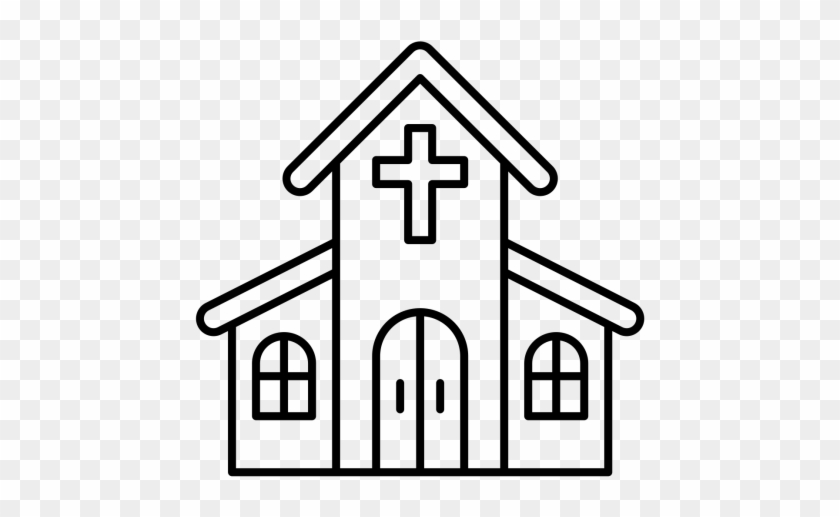 Church Icon - School Cartoon Black And White #623802