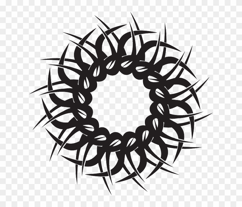 Circle, Shape, Lines, Crossed, Waves, With, Weave - Tribal Vector #624453