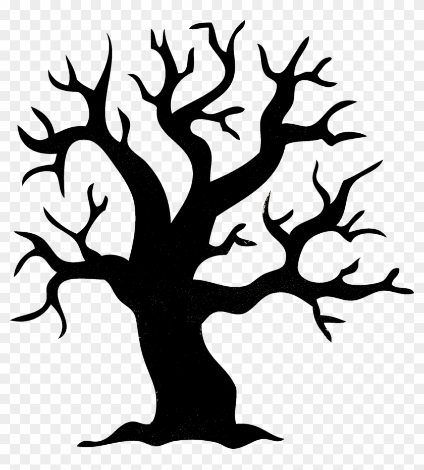 Tree & Bat From Ghost Town Mini Collection By Echo - Halloween Tree Silhouette #624495
