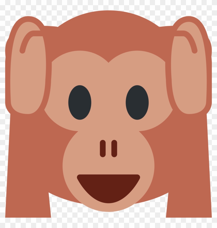 Monkey Covering Ears - Hear No Evil One Monkey #624659
