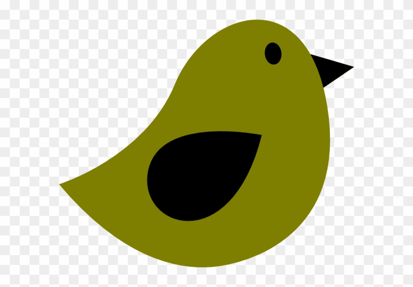 Black & Olive Birdie Clip Art - Clip Art #626609