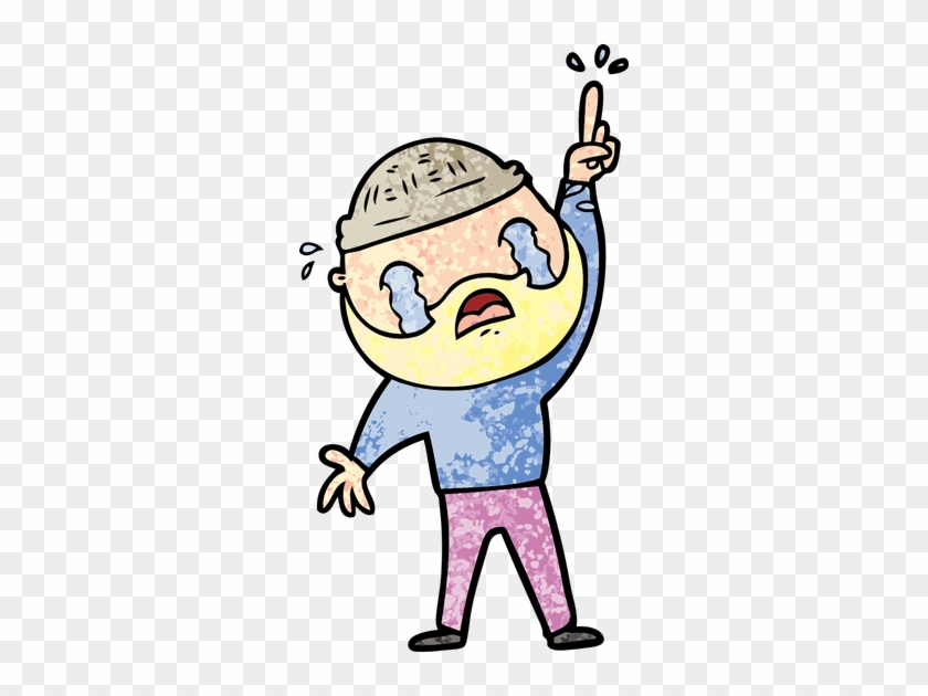 Cartoon Bearded Man Crying - Beard #626644