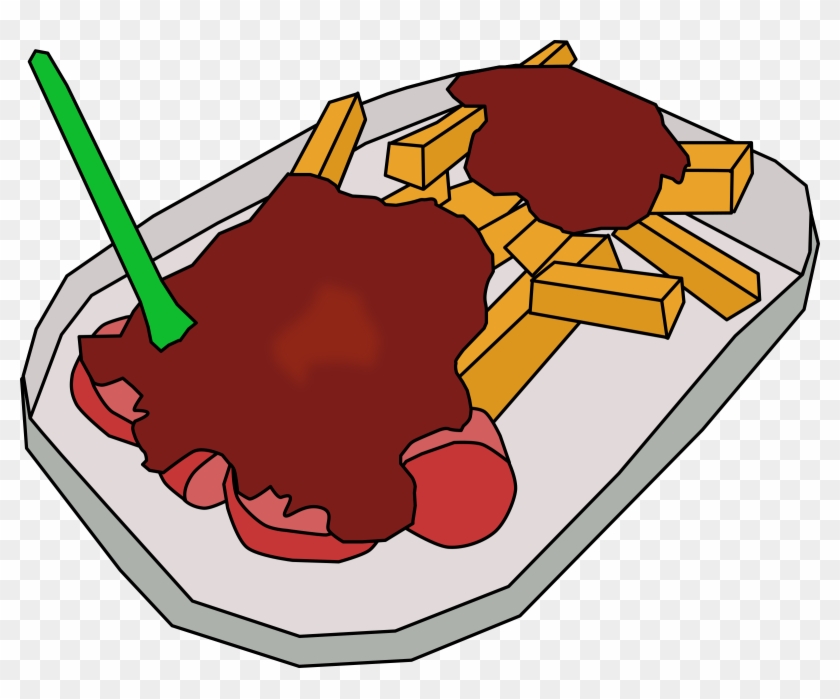 Currywurst Bratwurst French Fries German Cuisine Clip - Currywurst Bratwurst French Fries German Cuisine Clip #627895
