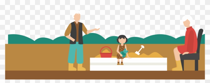 Accompany Granddaughter Playing With Sand Grandparents - Accompany Granddaughter Playing With Sand Grandparents #628699