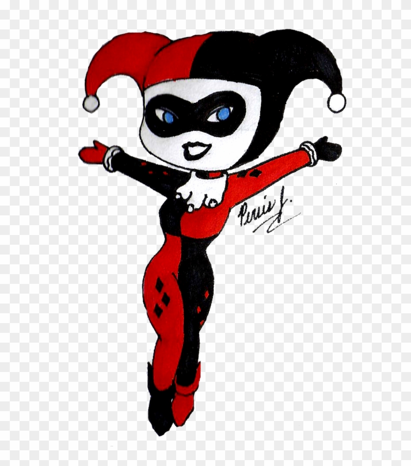 Harley Quinn Clipart Cute - Chibbi Harley Quinn Drawing #629048