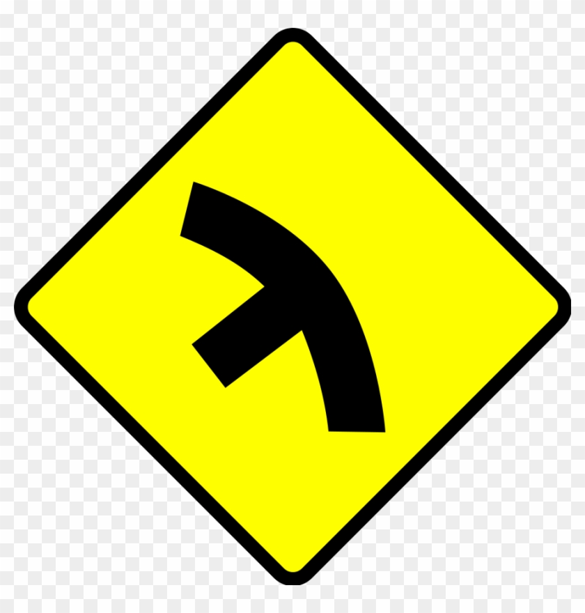 Cautio T In Curve Svg File - Señales De Transito Estrechamiento De Calzada #629777