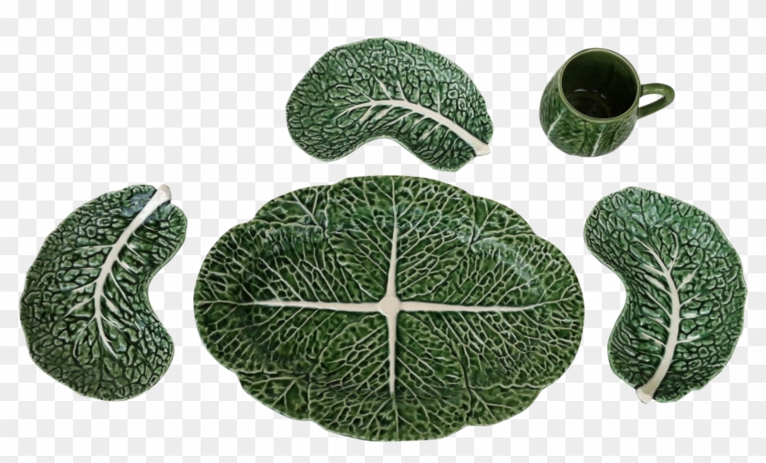 Majolica Cabbage Serving Dishes - 5 Pcs - Vintage Bella #629969