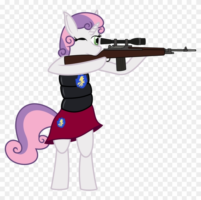 Sweetie Bell Zombie Sniper Vector By Baka-neku - Cartoon #630966