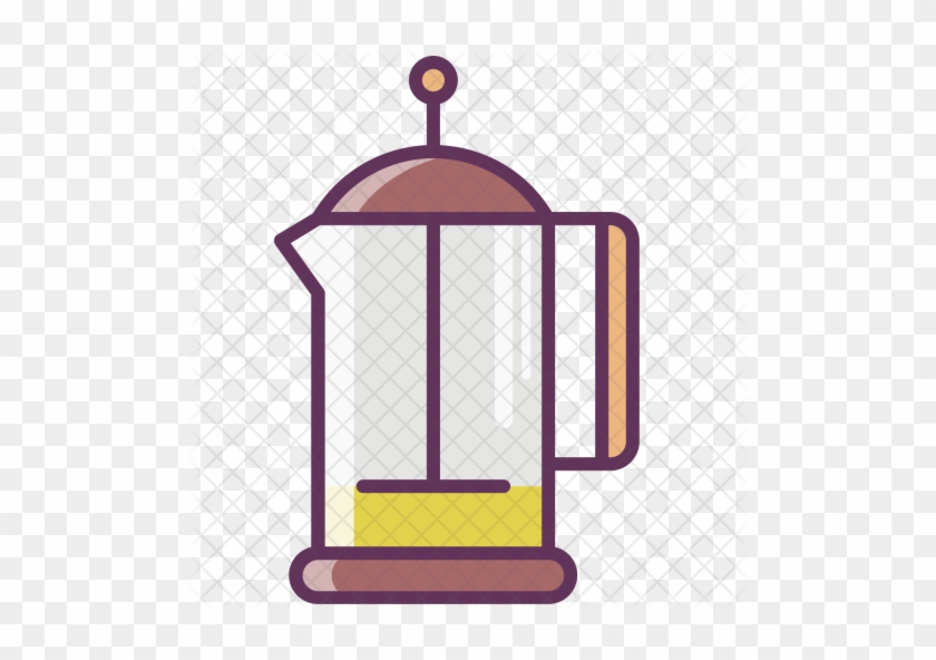 Coffee, Coffeepot, Kettle, Pot, Tea, Frenchpress Icon - French Press #632105