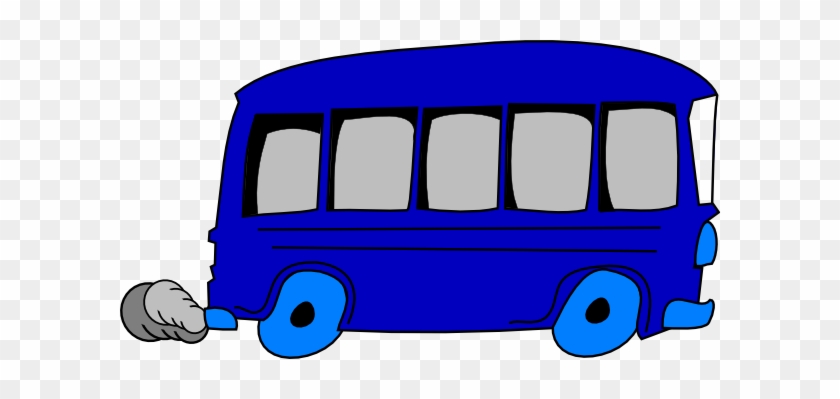 Blue Bus Clipart School Van Pencil And In Color - Blue School Bus Cartoon #112014