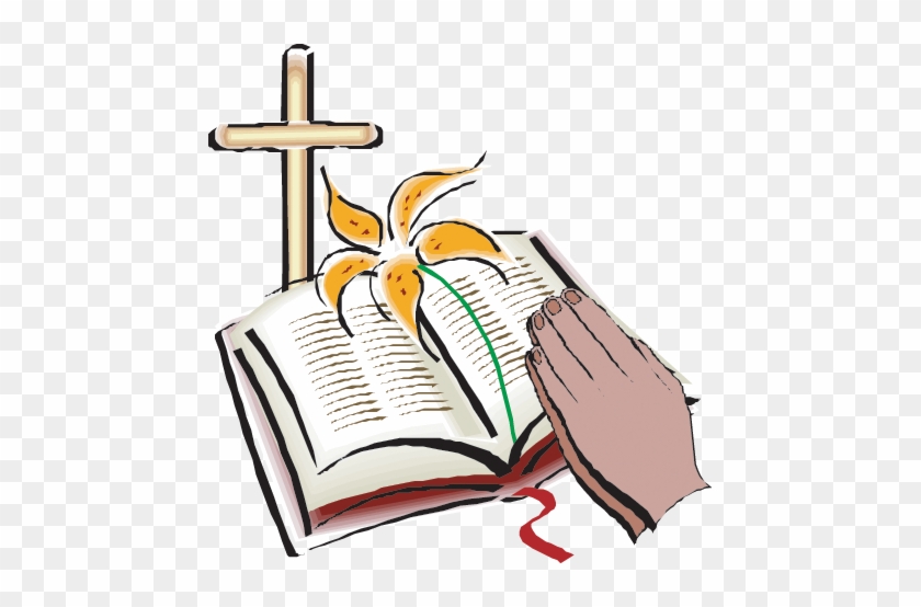 Lamp With Bible And Cross - Clipart Bible And Cross #112285