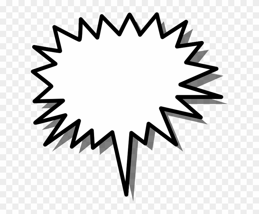 Outline, Shapes, Text, Shape, Speech, Bubbles, Stared - Spiky Speech Bubble Png #112310
