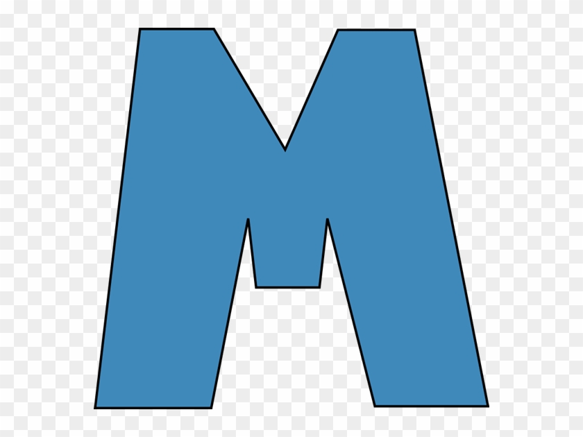 Blue Alphabet Letter M Clip Art - Blue Alphabet Letter M #112444