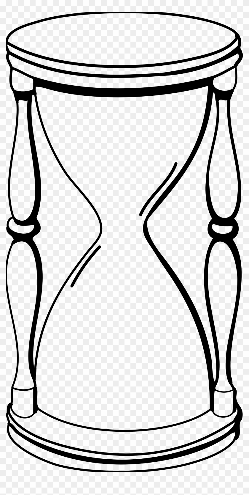 Clipart - Hour Glass Black And White #112504