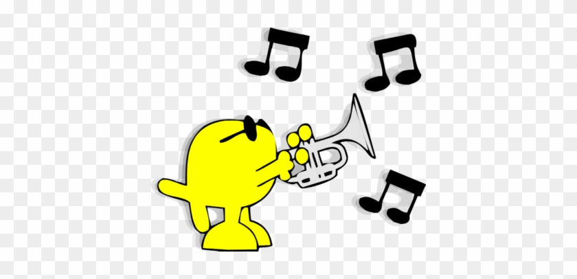 Christian Fish On Trumpet - Playing The Trumpet Clipart #115263