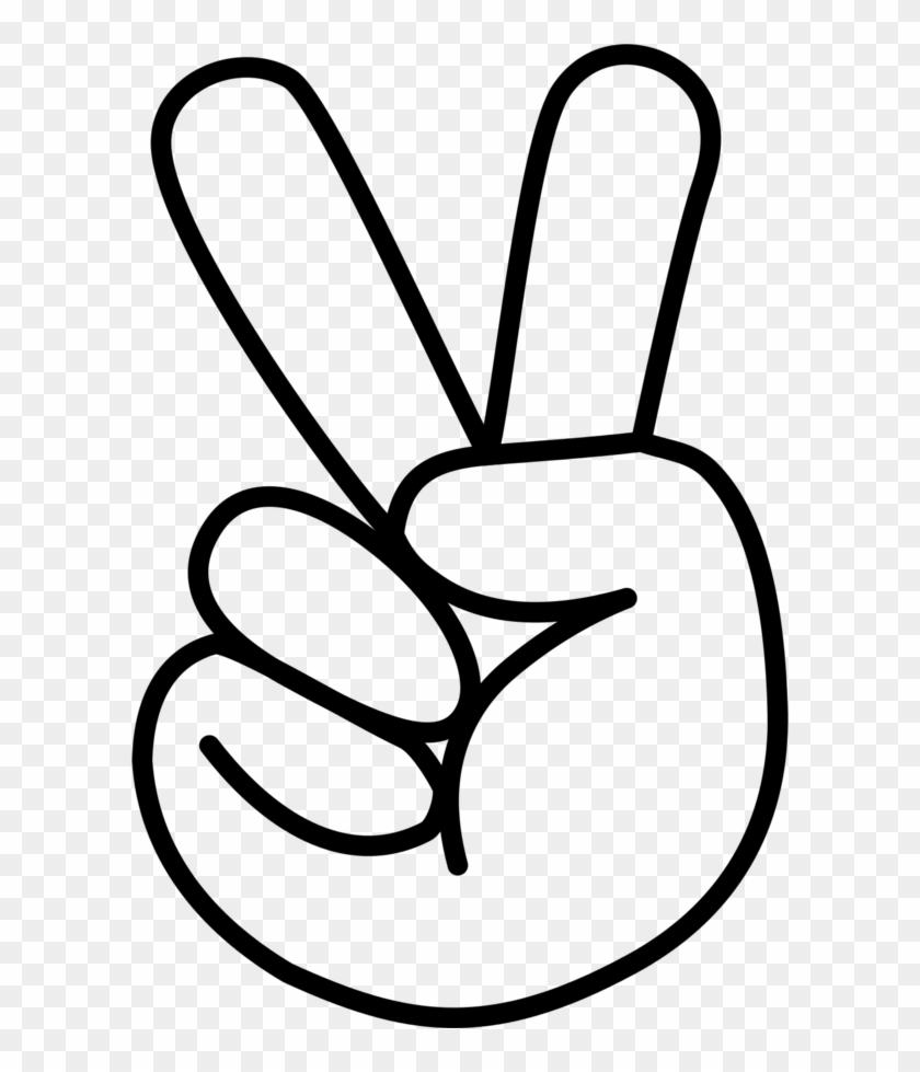Clipart - Peace Sign Hand #116085