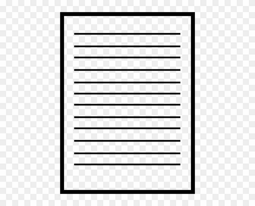 Handwriting Lines Clipart - White Paper With Black Lines #116726