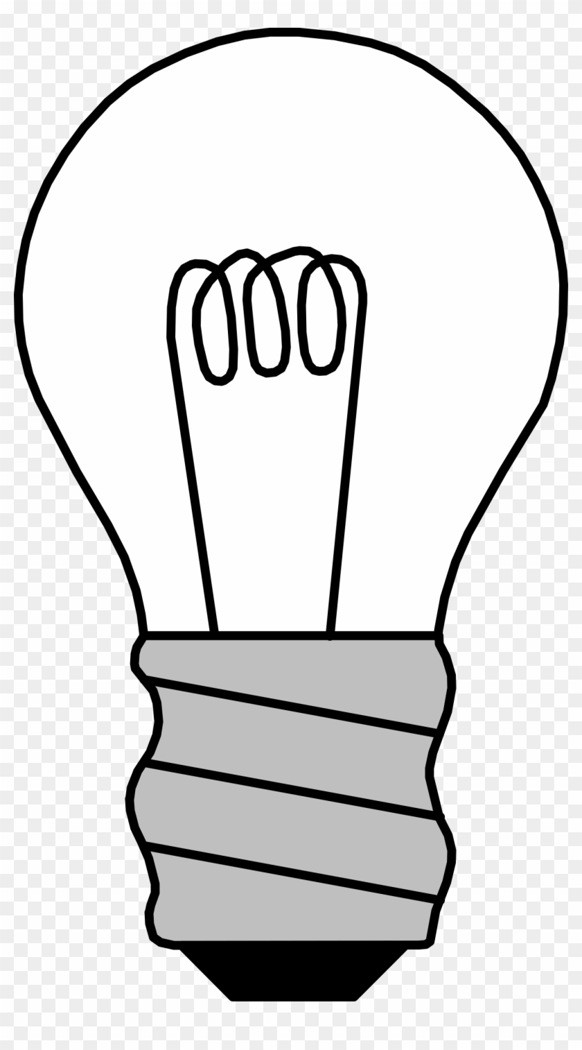 Drawn Bulb Coloring Page - Light Bulb Off Clipart #117907