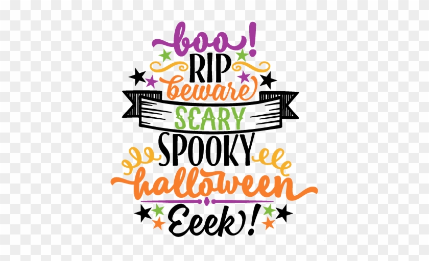 Halloween Word Art Svg Scrapbook Cut File Cute Clipart - Halloween Word Art #118457