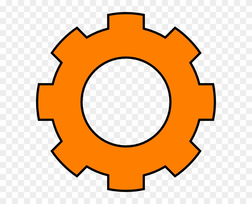 Orange Gear Clip Art - Cog Transparent Background #118472
