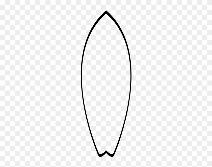 White Surfboard Clip Art - Line Art #118661
