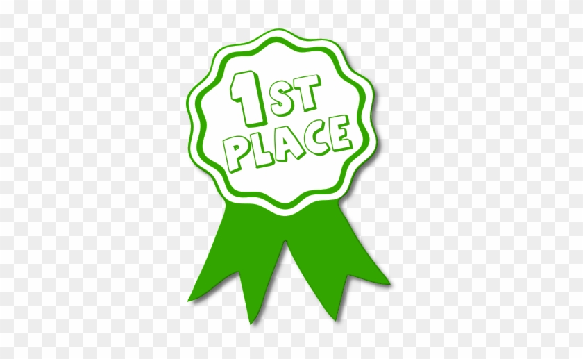 Free Awards Clipart - 1st Place Ribbon Green #119917