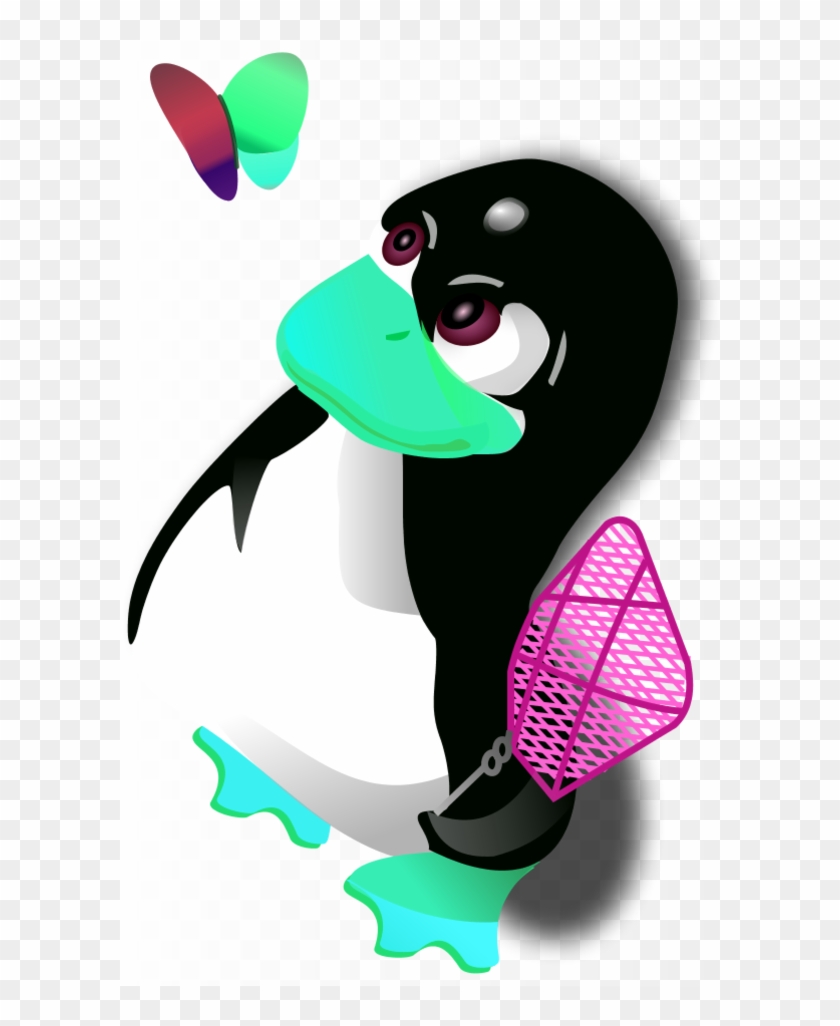 Tux Penguin Microsoft Logo Butterfly - Linux Tux Funny #120195