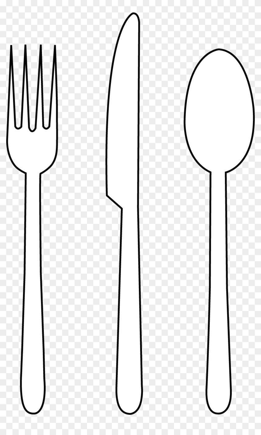 Fork Knife Silverware Clip Art Free Vector In Open - White Knife And Fork #120605
