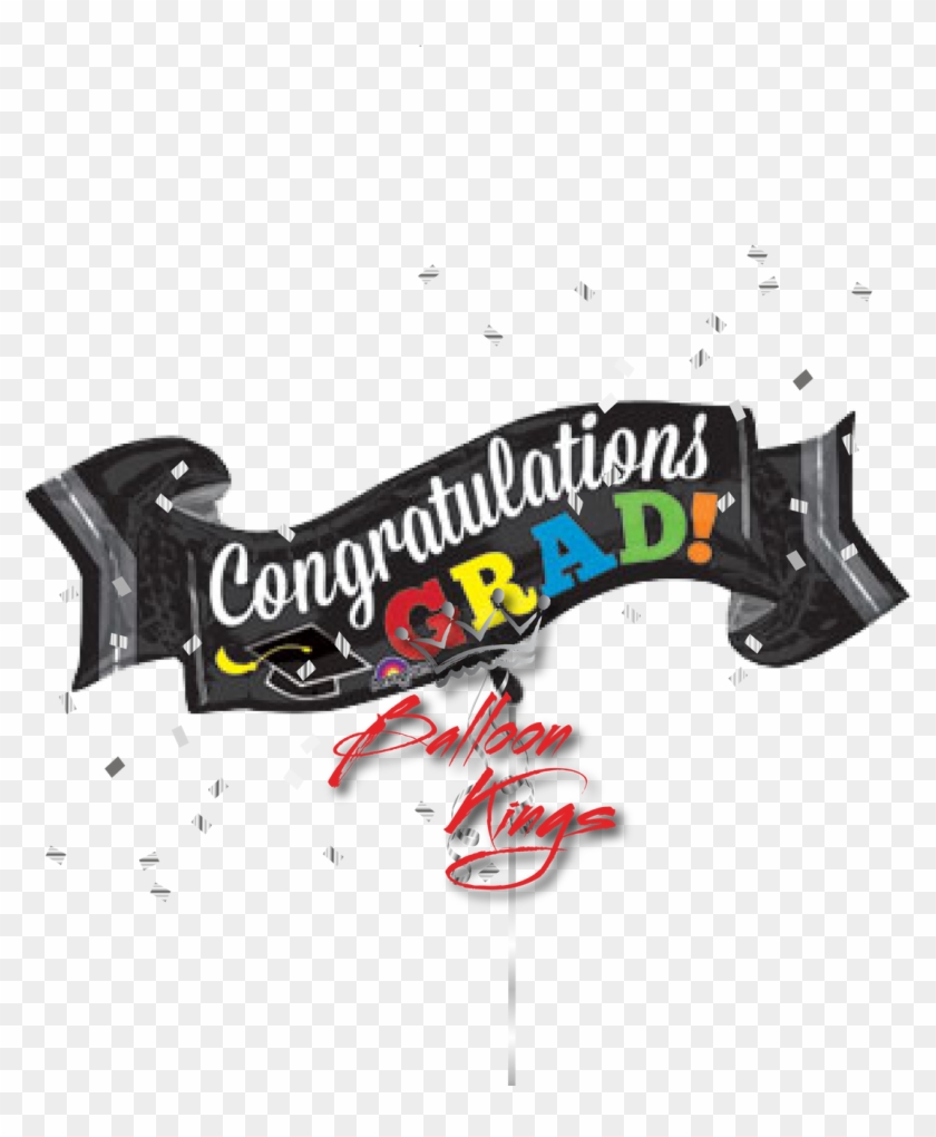 Congratulations Banner Creative Design Graphic - Congrats Grad Banner 40" Balloon (each) #635843