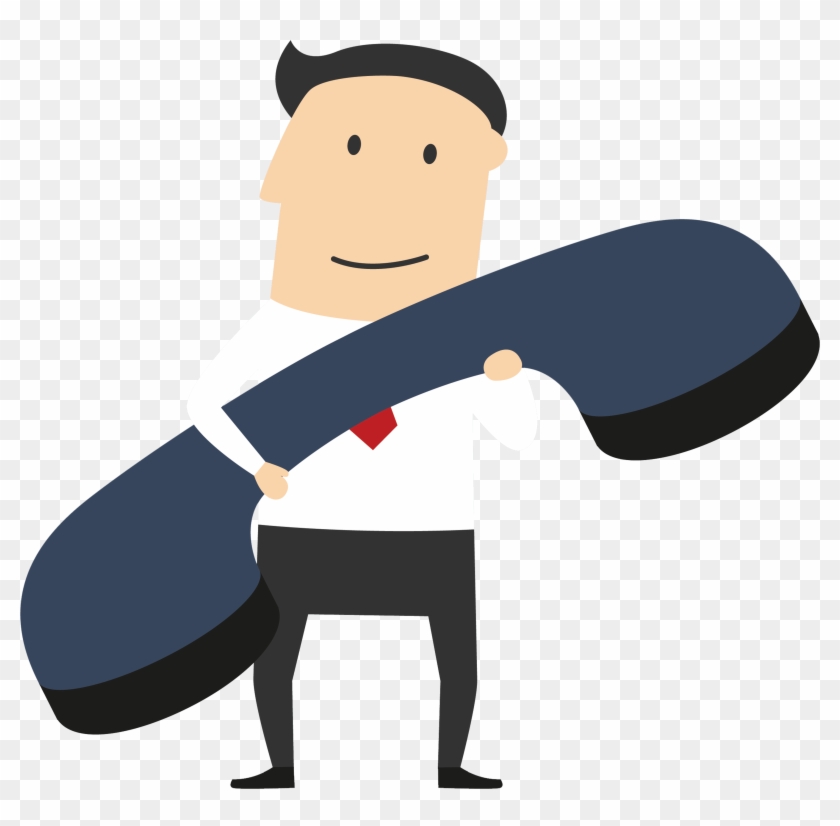 Telephone Answering, Ereceptionist - Man Answering Phone Png #636313