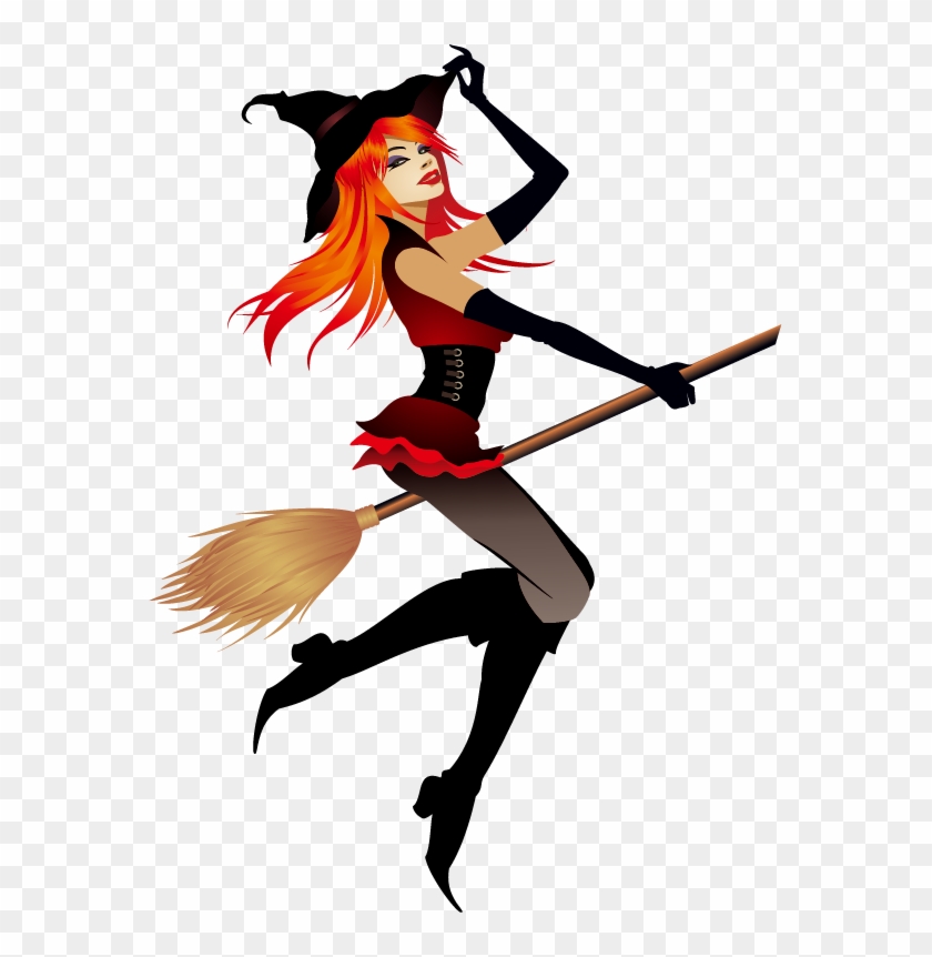 Halloween Witchcraft Clip Art - Witch Cartoon Png #637134