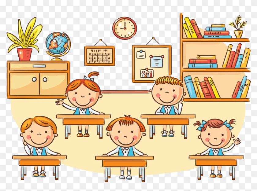 Student Classroom Cartoon Clip Art - Students In Classroom Cartoon #637729