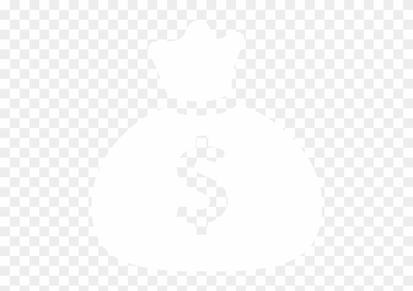 Money Bag Icon White #638133