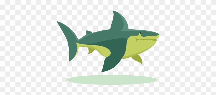 Great White Shark Clip Art - Green #638478
