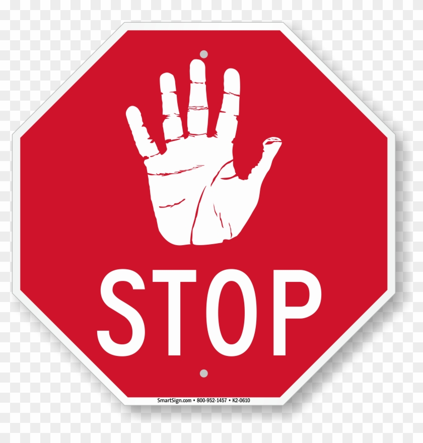Hand Symbol Stop Sign - Stop Sign Do Not Enter #639374