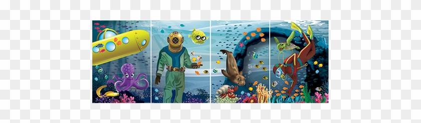 Deep Sea Discovery Mural Easily Transforms Into A Photo - Deep Sea Photo Stand-up: 4-pack #641477