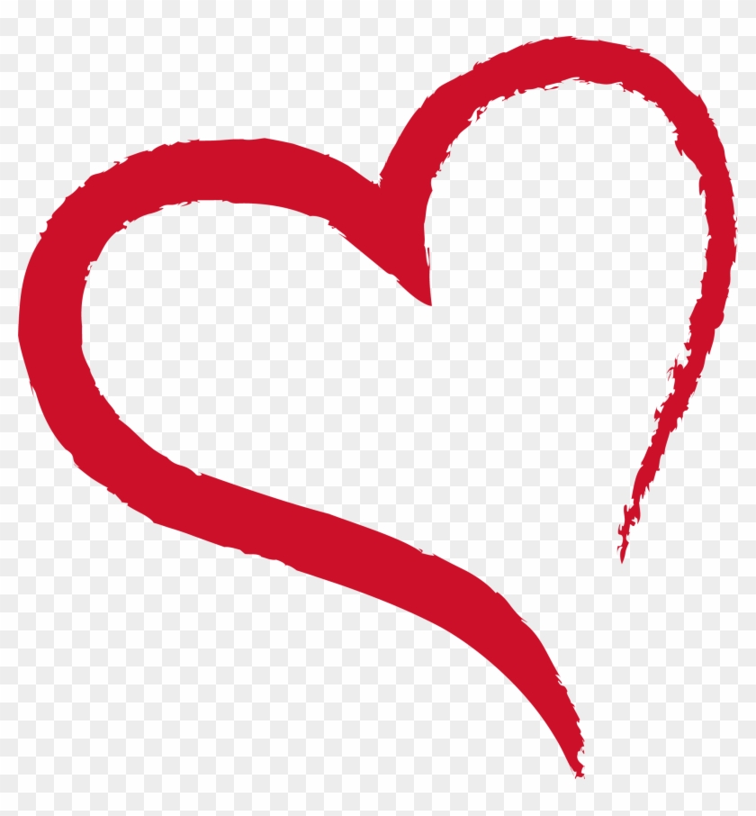 Ink Brush - Ink Heart - Coração Vermelho Png #641859