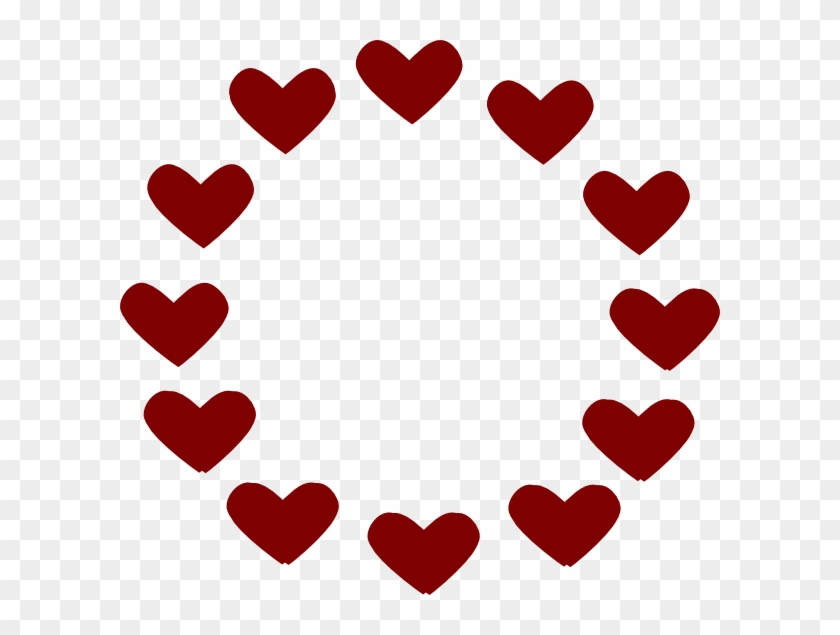 How To Set Use Red Circle Heart Svg Vector - Circle Of Heart Png #641954