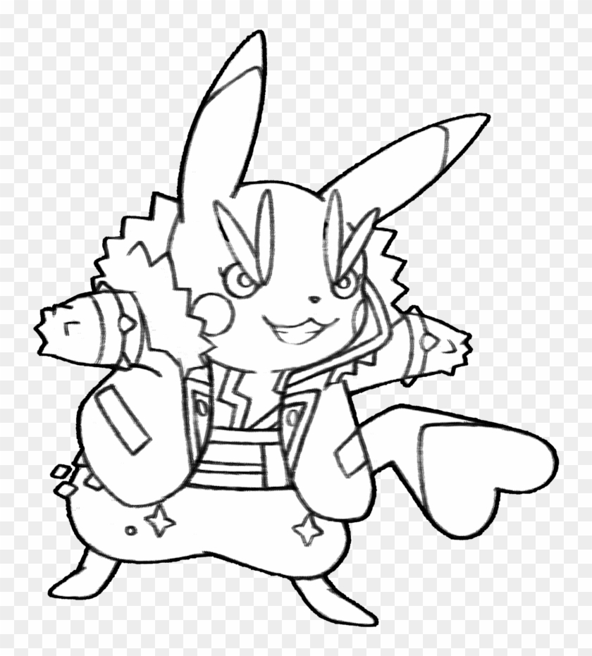 025 Rock Star Pikachu By Realarpmbq On Deviantart - Pikachu Rockstar Coloring Page #642525