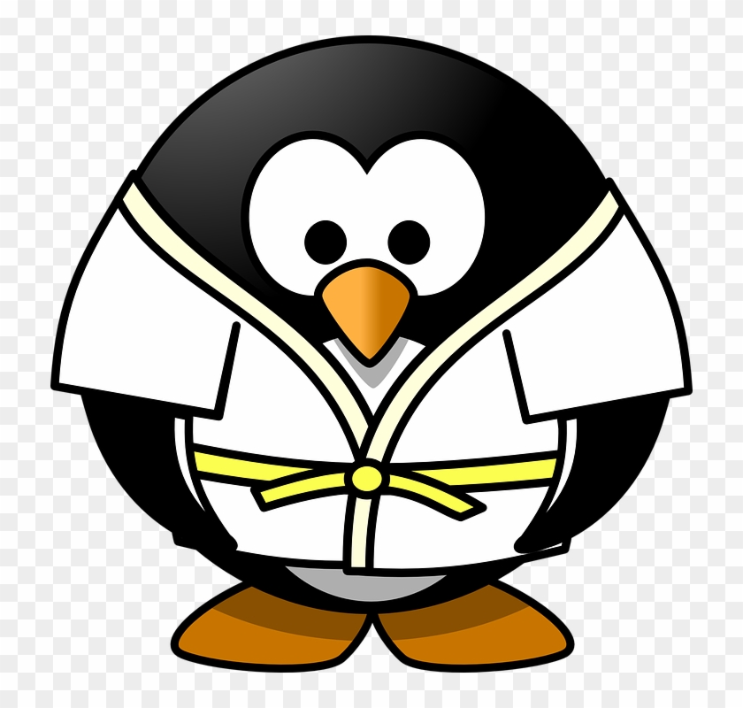 Judo Cliparts 19, Buy Clip Art - Karate Penguin Shower Curtain #642607