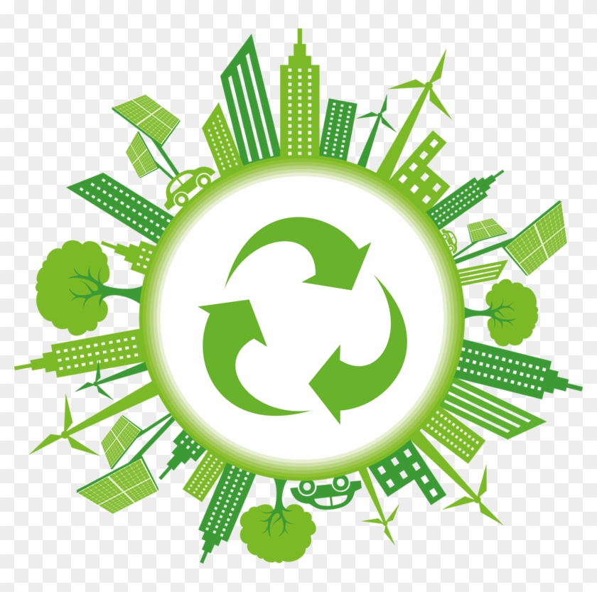 Circular Economy Building Recycling Illustration - Green Belt In India #642831