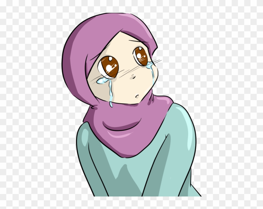 Kartun Muslimah Menangis - Hijab Cartoon Crying #643266