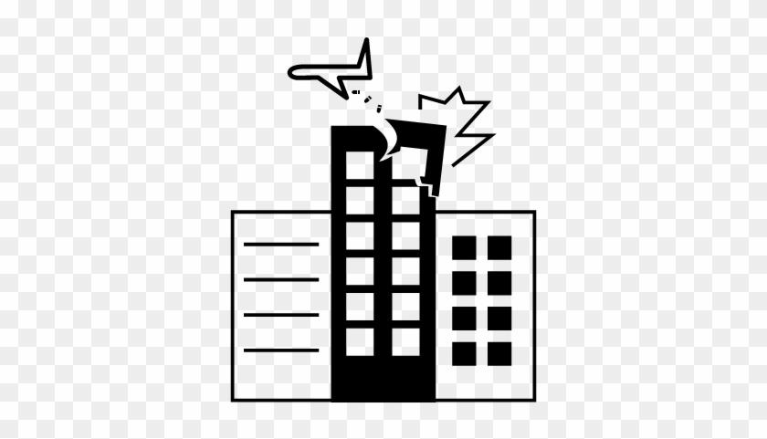 Plane Crashing With Building Vector - Building #644022