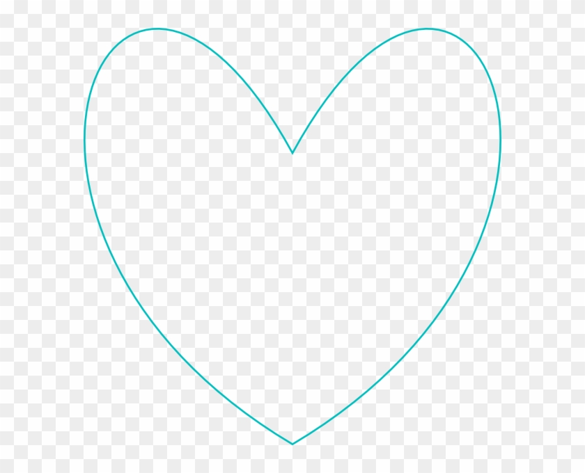 Blue Heart Svg Clip Arts 600 X 600 Px - Blue Heart Outline Png #644547