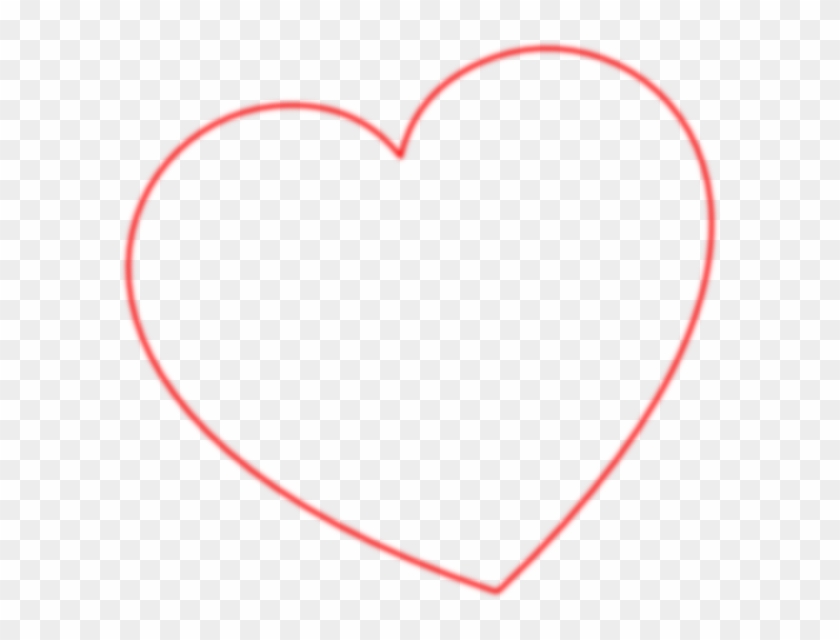 Outline Heart 7degree Left - Outline Heart #644551