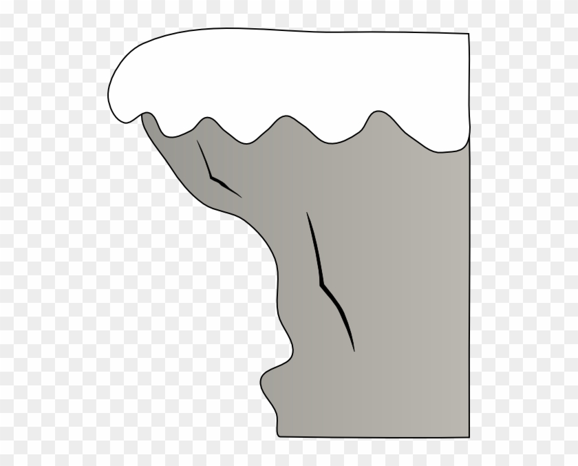 Cliff With Snow Clip Art At Clker - Cliff Clipart Black And White #644610
