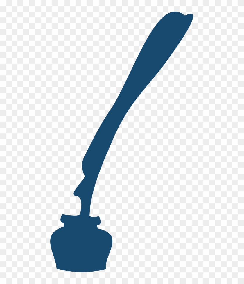 Inkwell With Quill Clipart, Vector Clip Art Online, - Tinteiro E Pena Png #645254