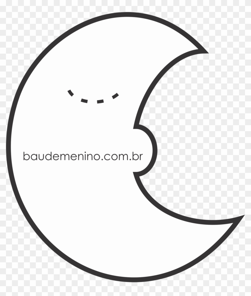 Moldes Nuvem, Gota, Estrela E Lua Para Quarto Céu - Molde Meia Lua #645410